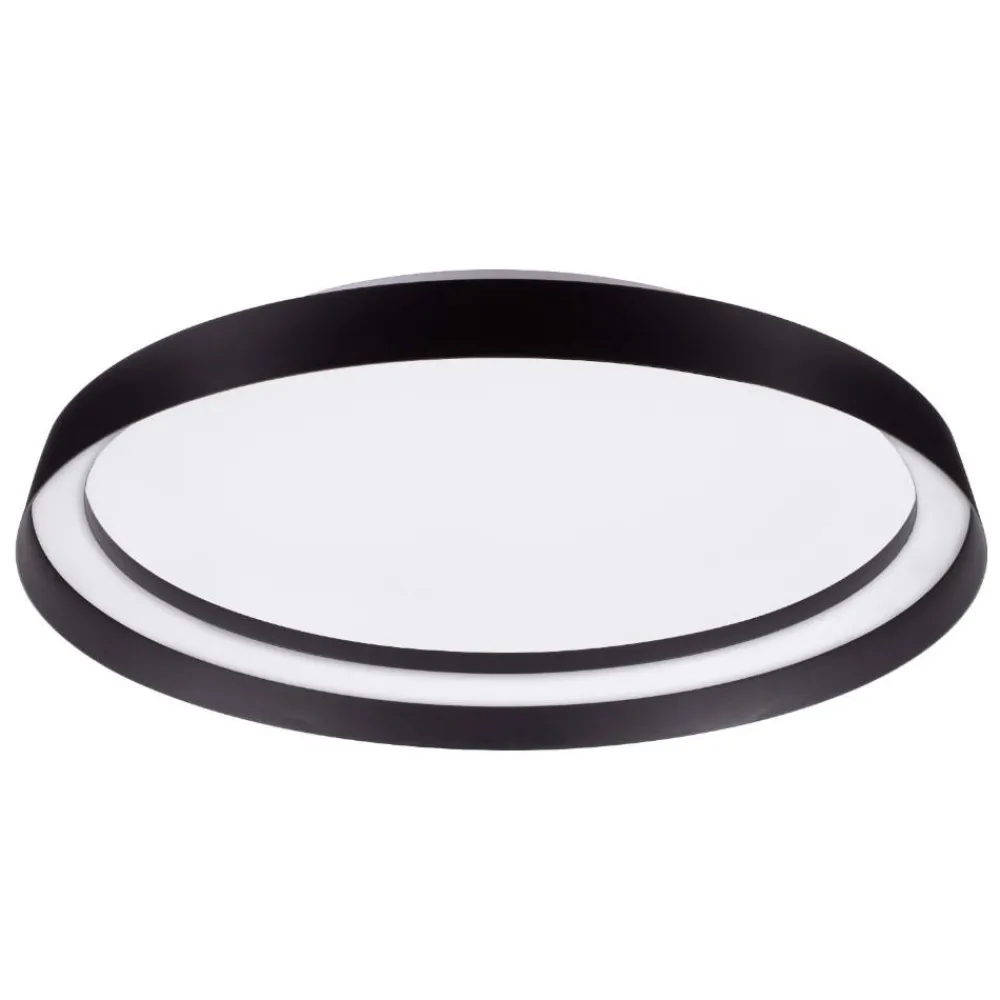 Plafoniere Moderne-Selezionato da Mazzolaluce Plafoniera tonda nera moderna led 38w 2700k 4000k