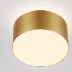 Plafoniere Moderne-Selezionato da Mazzolaluce Plafoniera tonda oro 14cm led 24w 3000k per corridoio