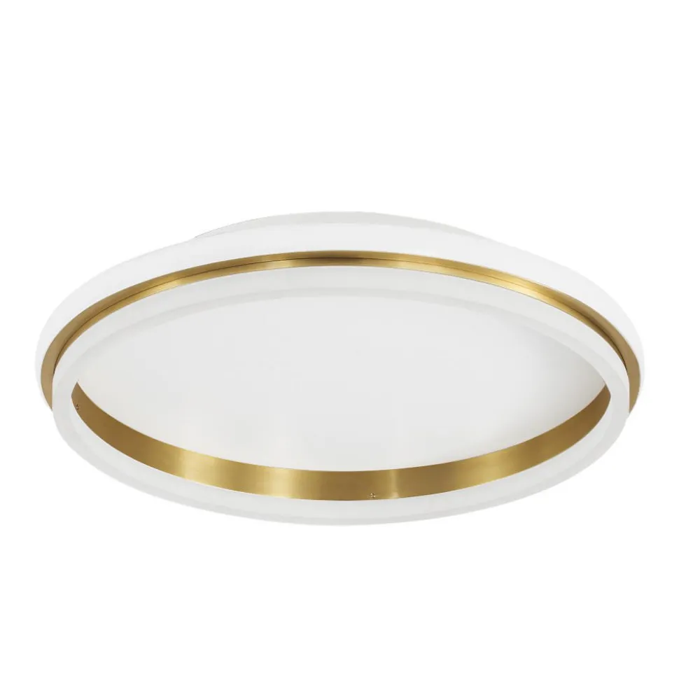 Plafoniere Moderne-Selezionato da Mazzolaluce Plafoniera tonda oro 45cm led 38w 3000k