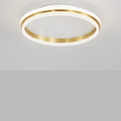 Plafoniere Moderne-Selezionato da Mazzolaluce Plafoniera tonda oro 45cm led 38w 3000k