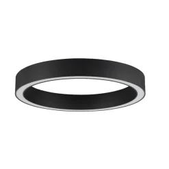 Plafoniere Moderne-Selezionato da Mazzolaluce Plafoniera tonda per camera da letto led 3000k dimmerabile nero 60 cm