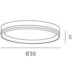 Plafoniere Moderne-Top Light Plafoniera area sabbia led 37w cct biemissione rotonda per soggiorno