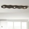 Plafoniere Moderne-Top Light Plafoniera toplight 3 luci led + 2 piastre metallo marrone esagonale