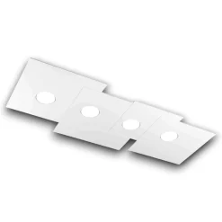 Plafoniere Moderne-Top Light Plafoniera plate da cucina moderna bianca rettangolare