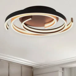 Plafoniere Moderne-Selezionato da Mazzolaluce Plafoniera tornado moderna led da 2300k a 4000k nera