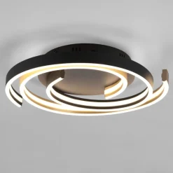 Plafoniere Moderne-Selezionato da Mazzolaluce Plafoniera tornado moderna led da 2300k a 4000k nera
