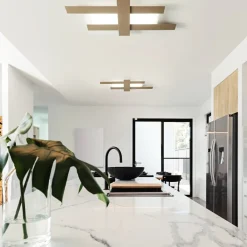 Plafoniere Moderne-Gea Luce Plafoniera tortora led 40w 3000k doha moderna