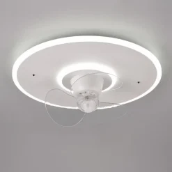 Ventilatori Da Soffitto-Selezionato da Mazzolaluce Plafoniera ventilatore bianco da soffitto con luce telecomando