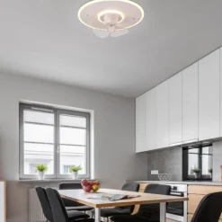 Ventilatori Da Soffitto-Selezionato da Mazzolaluce Plafoniera ventilatore bianco da soffitto con luce telecomando
