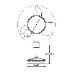 Ventilatori Da Soffitto-Selezionato da Mazzolaluce Plafoniera ventilatore pale retrattili stanza 13mq led cct dimmerabile