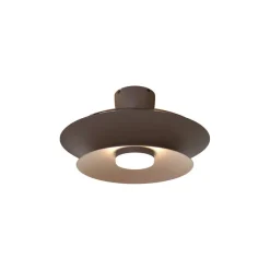 Ventilatori Da Soffitto-Selezionato da Mazzolaluce Plafoniera ventilatore pale retrattili caffe led cct stanza 13-20mq con telecomando