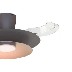 Ventilatori Da Soffitto-Selezionato da Mazzolaluce Plafoniera ventilatore pale retrattili caffe led cct stanza 13-20mq con telecomando