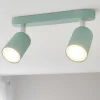 Plafoniere Moderne-Selezionato da Mazzolaluce Plafoniera verde menta luci orientabili per cucina