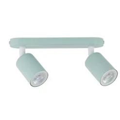 Plafoniere Moderne-Selezionato da Mazzolaluce Plafoniera verde menta luci orientabili per cucina