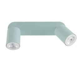 Plafoniere Moderne-Selezionato da Mazzolaluce Plafoniera verde menta luci orientabili per cucina