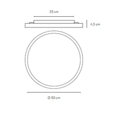 Plafoniere Moderne-Vivida International Plafoniera vivida atena rotonda sabbia led 48w 3000k 4000k per cucina