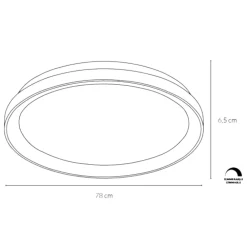Plafoniere Moderne-Vivida International Plafoniera vivida lifering-r rotonda nera led 80w 3000k 4000k