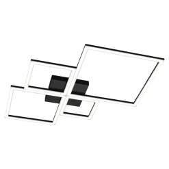 Plafoniere Moderne-Top Light Plafoniera 88w 3000k 4000k toplight four squares nero per soggiorno