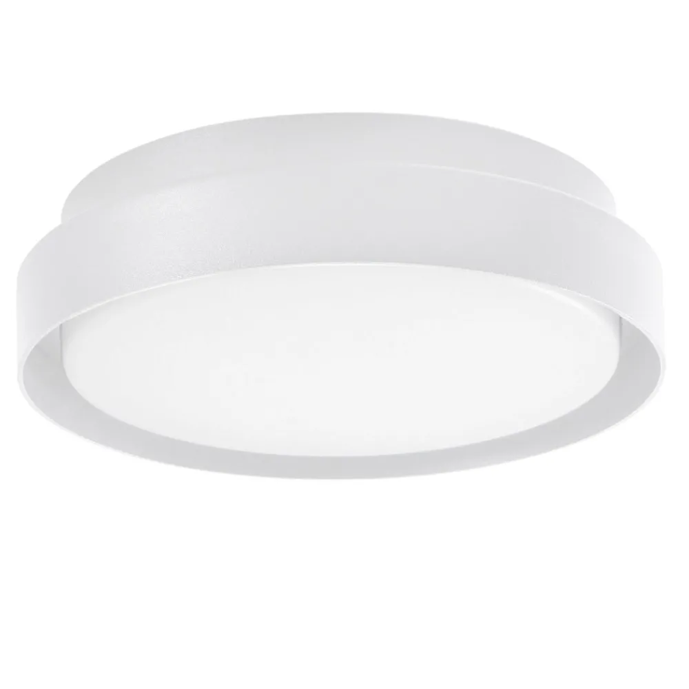Plafoniere Da Esterno-Selezionato da Mazzolaluce Plafoniere da esterno bianca tonda moderna led 20w 3000k