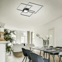 Plafoniere Moderne-Selezionato da Mazzolaluce Plafoniere led antracite moderna dimmerabile 38w 3000k per soggiorno