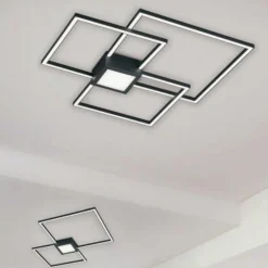 Plafoniere Moderne-Selezionato da Mazzolaluce Plafoniere led antracite moderna dimmerabile 38w 3000k per soggiorno