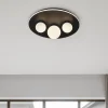 Plafoniere Moderne-Selezionato da Mazzolaluce Plafonira tonda nera con 3 sfere 49cm vetro bianco led 3000k dimmerabile