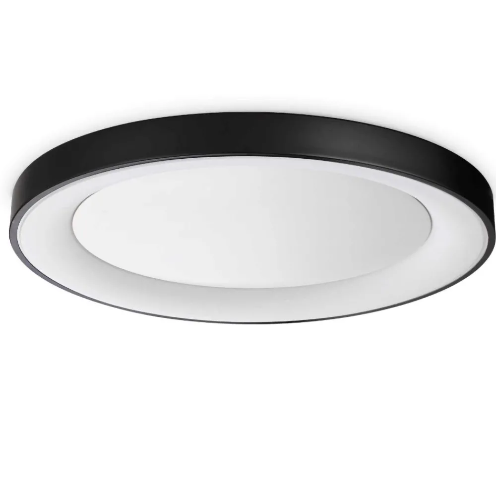Plafoniere Moderne-Ideal Lux Planet pl d60 plafoniera led 3000k per soggiorno moderno nero