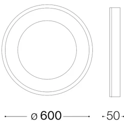 Plafoniere Moderne-Ideal Lux Planet pl d60 plafoniera led 3000k per soggiorno moderno nero