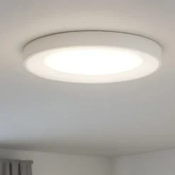 Plafoniere Moderne-Ideal Lux Planet pl d50 plafoniera led bianca per soggiorno