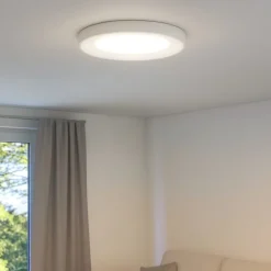 Plafoniere Moderne-Ideal Lux Planet pl d50 plafoniera led bianca per soggiorno