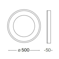 Plafoniere Moderne-Ideal Lux Planet pl d50 plafoniera led bianca per soggiorno