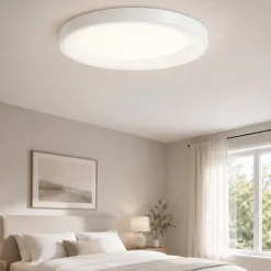 Plafoniere Moderne-Ideal Lux Planet pl d60 plafonieraper camera da letto led 3000k rotonda bianca