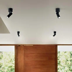 Applique Da Parete-Ideal Lux Play pl applique orientabile led 7w 3000k cilindro nero