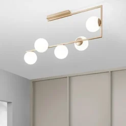 Plafoniere Moderne-Ondaluce Pl monile 5 oro plafoniera moderna 5 luci per soggiorno