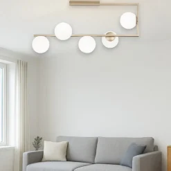 Plafoniere Moderne-Ondaluce Pl monile 5 oro plafoniera moderna 5 luci per soggiorno