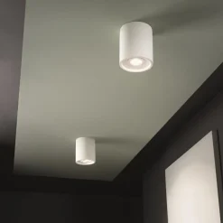 Faretti Da Soffitto-Ondaluce Pl polka faretto in gesso cilindro orientabile gu10