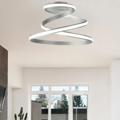 Plafoniere Moderne-Ondaluce Pl vuelta silver plafoniera led design moderna