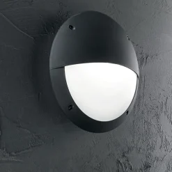 Applique Da Esterno-Ideal Lux Polar-2 ap1 applique per esterno rotonda nero ip66