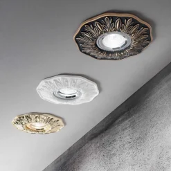 Faretti Da Incasso-Ideal Lux Polka fi faretto da incasso brunito classico per controsoffitto