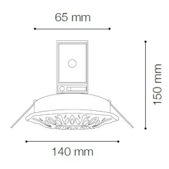 Faretti Da Incasso-Ideal Lux Polka fi faretto da incasso brunito classico per controsoffitto