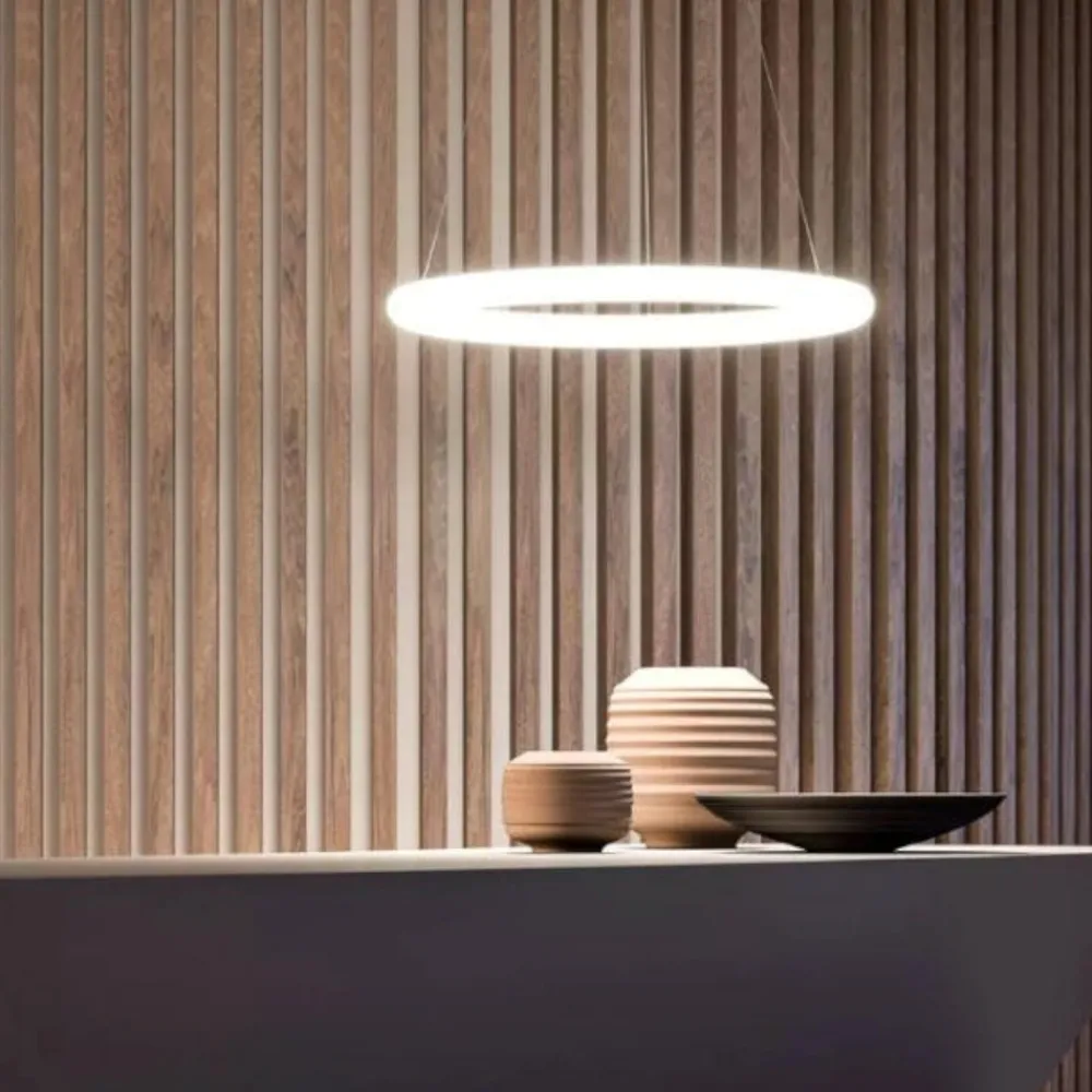 Lampadari Moderni-Linea Light Polo lampadario cerchio led moderno dimmerabile dali