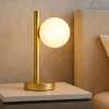 Abat Jour-Miloox Pomi lampada da comodino moderna oro vetro bianco