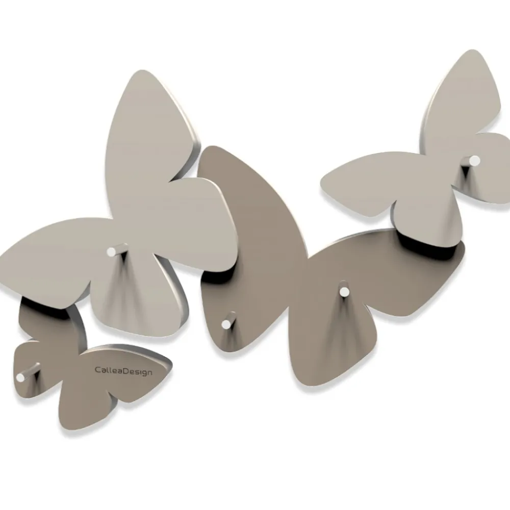 Mobili Ingresso Moderni-Selezionato da Mazzolaluce Portachiavi da parete moderno magnetico farfalle legno tortora