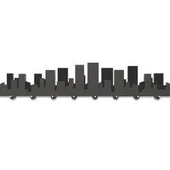 Mobili Ingresso Moderni-Selezionato da Mazzolaluce Portachiavi da parete skyline legno grigio quarzo