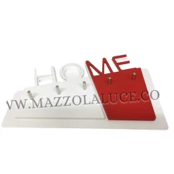 Mobili Ingresso Moderni-Selezionato da Mazzolaluce Portachiavi moderno da parete magnetico legno rosso fuoco bianco