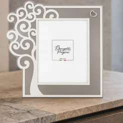 Soprammobili Moderni-Bongelli Preziosi Portafoto cornice da tavolo albero della vita 27x27 grigio