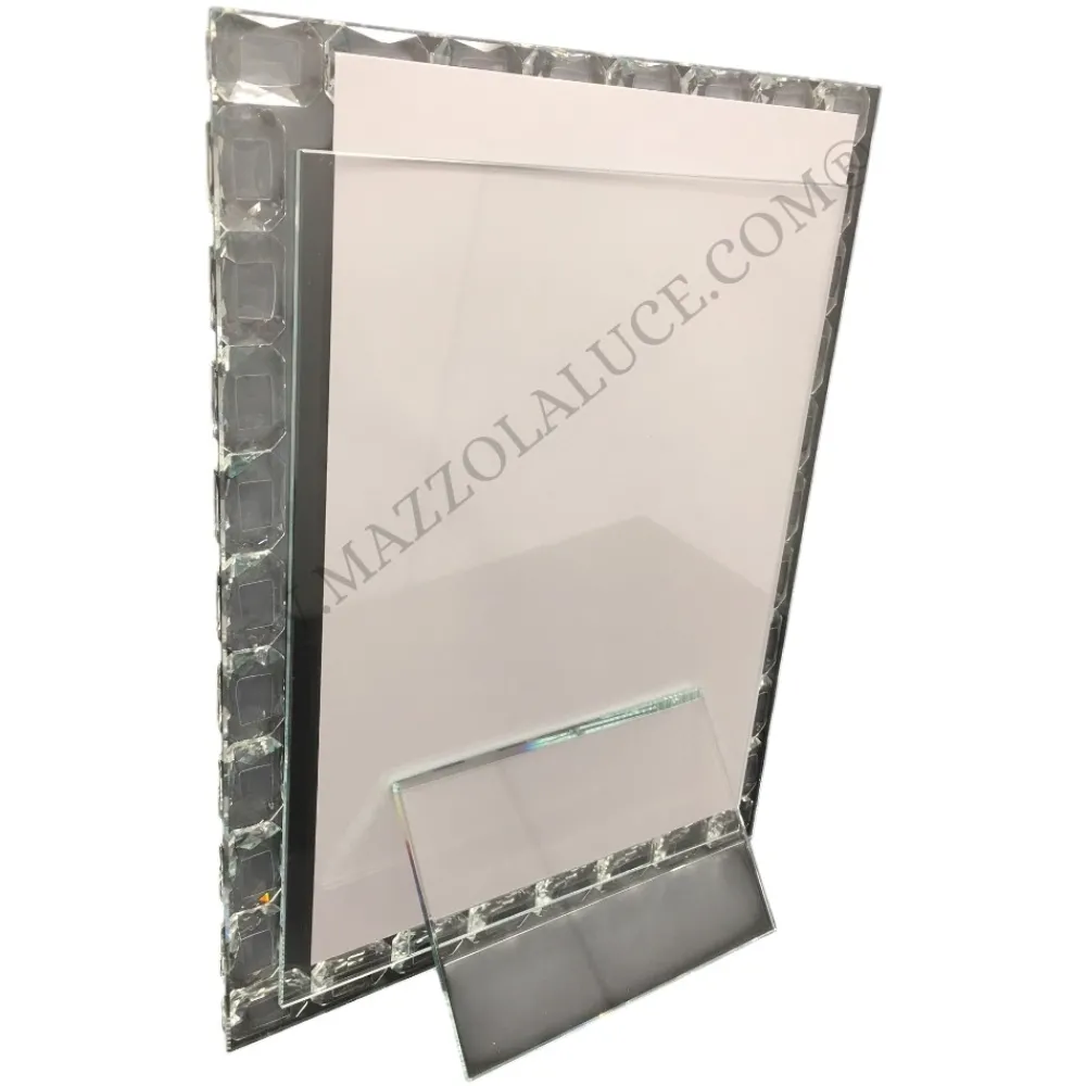 Soprammobili Moderni-Selezionato da Mazzolaluce Portafoto cornice da tavolo vetro cristallo foto 13x18 fp