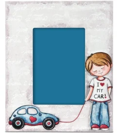 Soprammobili Moderni-Bongelli Preziosi Portafoto per cameretta bambini blu 20x25