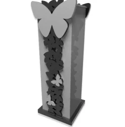 Mobili Ingresso Moderni-Selezionato da Mazzolaluce Portaombrelli design moderno farfalle legno grigio nero