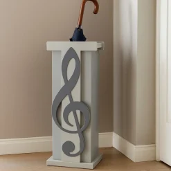 Mobili Ingresso Moderni-Selezionato da Mazzolaluce Portaombrelli moderno chiave di violino musicale legno grigio quarzo
